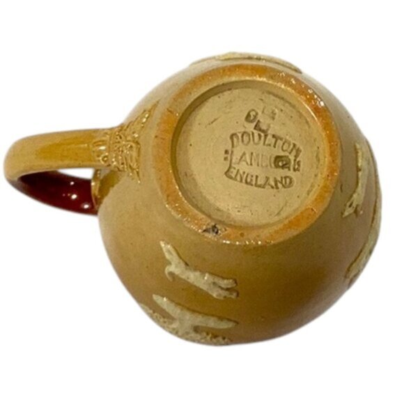 Vintage 1920 Small Doulton Lambeth Hunter / Harvest Cream Jug 3" High - Picture 4 of 5